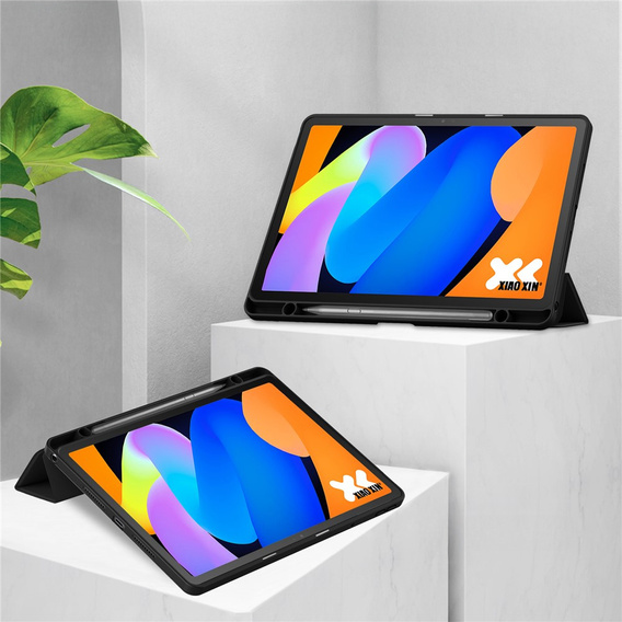 Etui z przezroczystym tyłem i miejscem na rysik do Lenovo Idea Tab 11" 2025 TB336FU TB336ZU, czarne