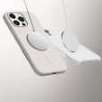 Etui do MagSafe ERBORD Silicone Mag Cover do iPhone 16 Pro Max, tytanowe + Szkło Hartowane 9H