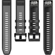 Pasek Silikonowy Quickfit 26mm do Garmin, Szary / Czarny