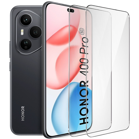 2x Szkło Hartowane do Honor 400 Pro 5G, ERBORD 9H Hard Glass, szybka