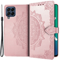 Etui z klapką do Samsung Galaxy M53 5G, Mandala, różowe rose gold