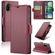 Etui do Xiaomi Redmi A5, ERBORD Glossy Litchi, portfel z klapką, czerwone