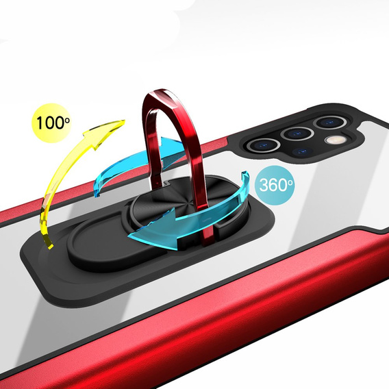 Etui Hybrid KickStand Ring do Samsung Galaxy A32 5G, Red