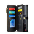 Etui CASEME do Samsung Galaxy S24 FE, RFID Leather Wallet, z paskiem na ramię, czarne