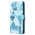 Etui z klapką do Xiaomi Redmi Note 13 Pro 4G / Xiaomi Redmi Note 14S / Xiaomi Poco M6 Pro 4G, Wallet, Marble niebieskie