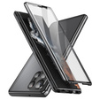 Etui do Samsung Galaxy S23 Ultra, Magnetic Dual Glass, czarne