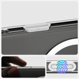 Etui ERBORD z MagSafe do iPhone 16 Pro Max, aktywny przycisk, przezroczyste + Szkło hartowane