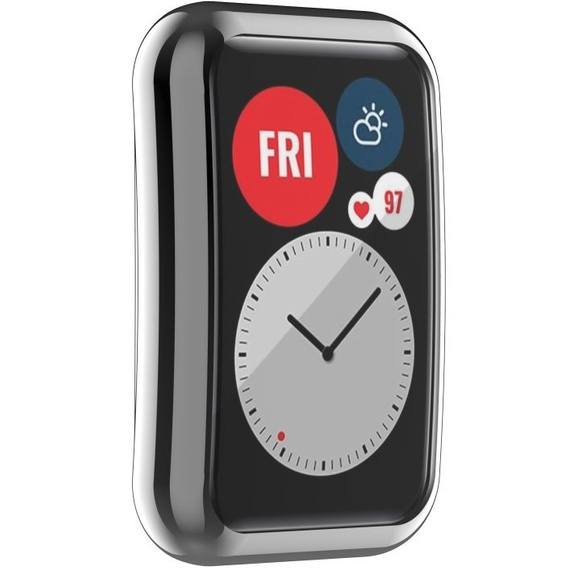 2w1 Etui z Osłoną na ekran do Huawei Watch Fit, Szare
