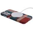 Etui do Samsung Galaxy S25, Carbon Fiber MagSafe, czerwone / zielone