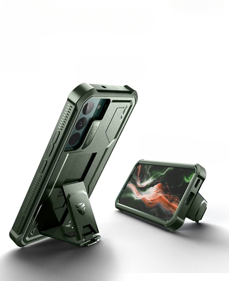 Etui pancerne do Samsung Galaxy S22, Dexnor Full Body, zielone