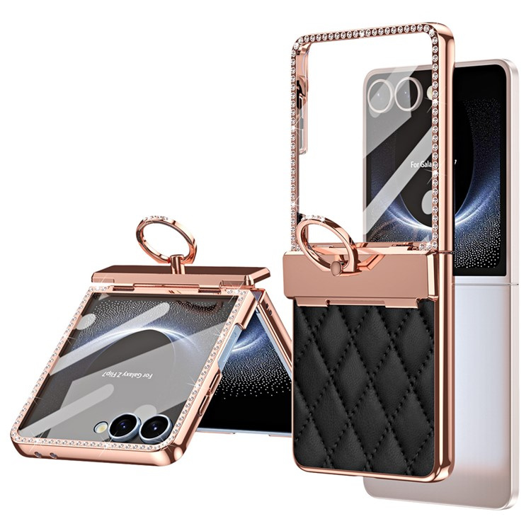 Etui ze szkłem do Samsung Galaxy Z Flip7 5G – czarne