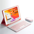 Etui z klawiaturą do iPad 10.2" 2021/2020/2019 (9/8/7 gen.), Keyboard Cover Pen Slot, różowe rose gold