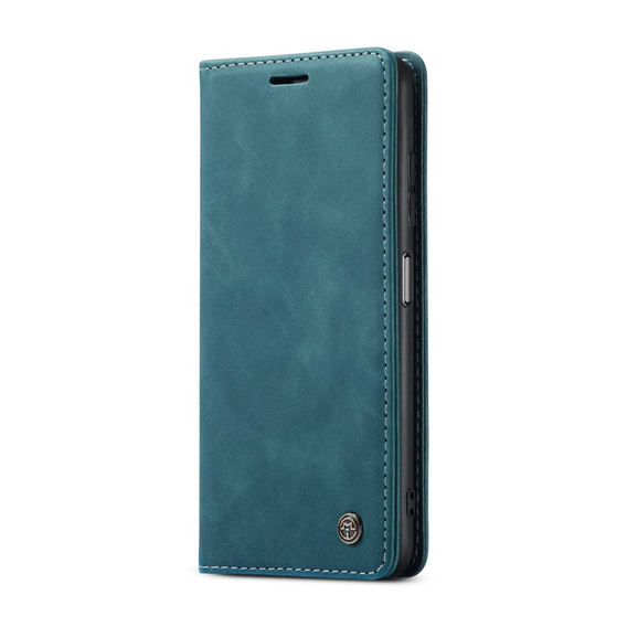 Etui CASEME do Xiaomi Redmi Note 10 / 10S, Leather Wallet Case, zielone