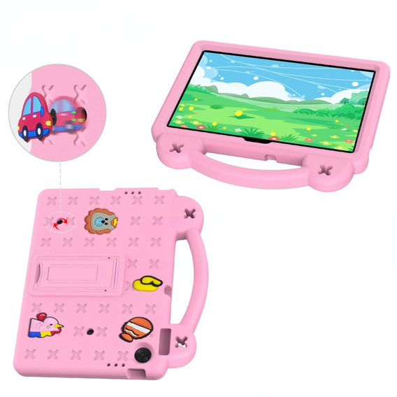 Etui do Lenovo Tab 10.1" TB311FU, Cute Patterns, z podstawką, różowe
