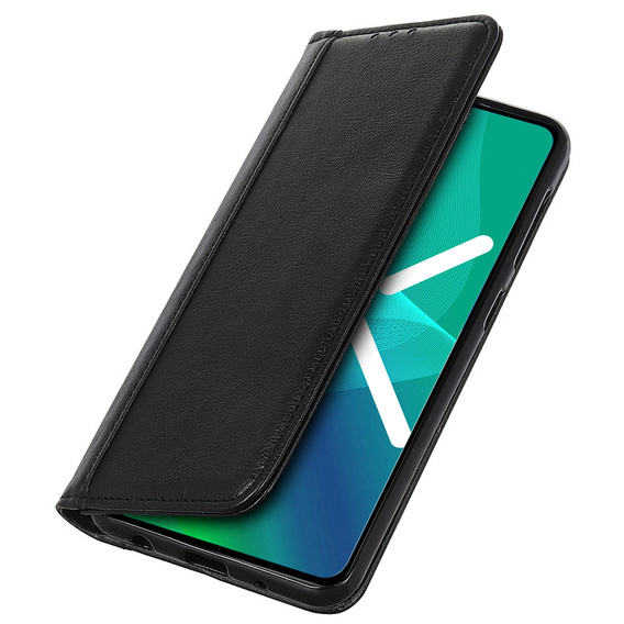 Etui z klapką do Motorola Moto G52 / G82 5G, Split Leather, czarne