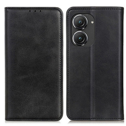 Etui z klapką do Asus Zenfone 9 5G / 10 5G, Soft Leather Case, czarne
