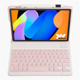Etui z klawiaturą Bluetooth do Lenovo Idea Tab 11" 2025 TB336FU TB336ZU, różowe