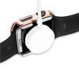 2w1 Etui + Szkło Hartowane do Apple Watch 7/8/9 45mm - Biały / Złoty
