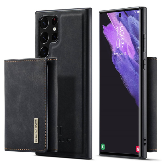 Etui do Samsung Galaxy S23 Ultra, DG.MING 2in1, czarne