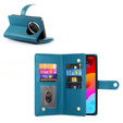Etui z klapką do Honor Magic 7 Lite, Wallet Zipper Pocket, niebieskie