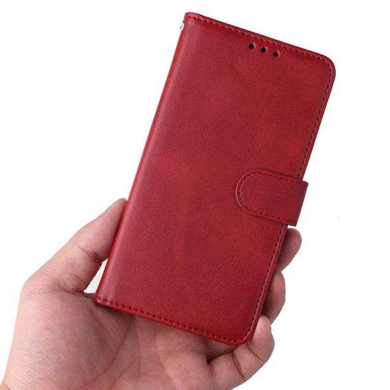 Etui z klapką do Samsung Galaxy A34 5G, Leather Wallet, czerwone