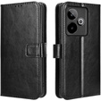 Etui z klapką do Realme GT 7 / 7T, Crazy Horse Wallet, czarne