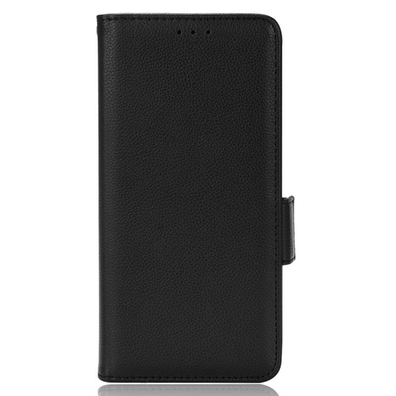 Etui z klapką do Ulefone Note 12P, Wallet Litchi Magnet, czarne