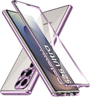 Etui do Samsung Galaxy S25 Ultra, Magnetic Dual Glass, fioletowe