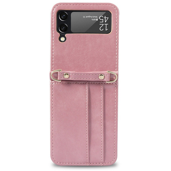 Etui Leather Card Slots do Samsung Galaxy Z Flip3 5G, Pink