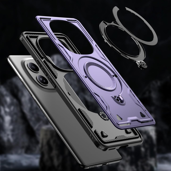 Etui magnetyczne do Xiaomi Redmi Note 15 5G / Poco M8 5G, fioletowe