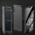 Etui do Samsung Galaxy S23 Plus, Magnetic Dual Glass, czarne