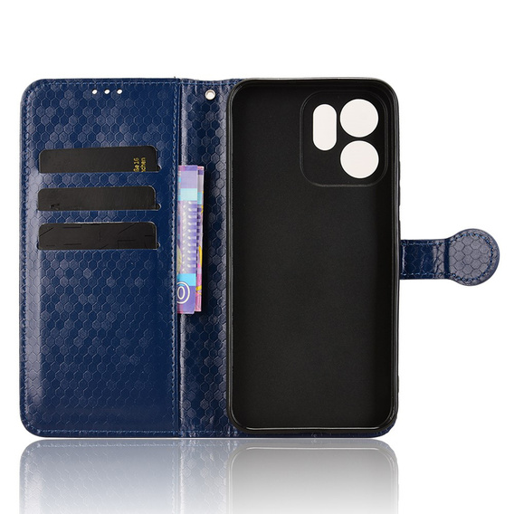 Etui z klapką do Oppo Reno 14 F / 14 FS, Wallet Rhombus, niebieskie