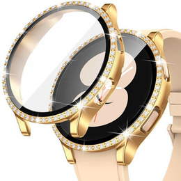 2w1 Etui + Szkło Hartowane do Samsung Galaxy Watch 6 44mm, Złote