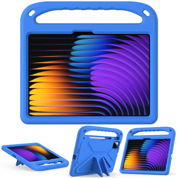Etui dla dzieci do Xiaomi Pad 7 / 7 Pro, z uchwytem, niebieskie