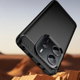 Etui ochronne z fakturą karbonową do Xiaomi Redmi Note 14 4G – styl i bezpieczeństwo w jednym - czarne