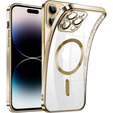 Etui do iPhone 14 Pro, Electro MagSafe, złote + Szkło na ekran