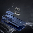 Etui do Samsung Galaxy S24+ Plus, Slide Lens Lid, Niebieskie