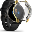 2w1 Etui z Osłoną Silikonową na ekran do Garmin Venu 2 Plus, Złote