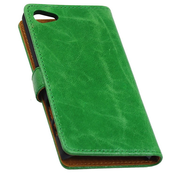 SHTL Etui Genuine Leather Wallet Case do Sony Xperia Z5 Compact - Green