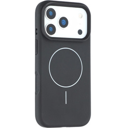 Etui silikonowe do iPhone 17 Pro Max - kompatybilne z MagSafe, antywstrząsowe, czarne
