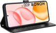 Etui z klapką do Honor 400 Pro 5G, Wallet Rhombus, czarne