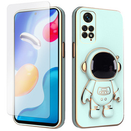 Zestaw Etui Electro do Xiaomi Redmi Note 11/11s, Astronauta, Zielone + szkło