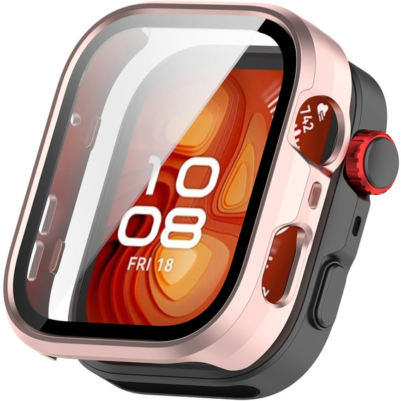 2w1 Etui + Szkło Hartowane do Huawei Watch Fit 4 Pro, Różowe