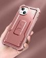 Etui pancerne do iPhone 13 mini, Dexnor Full Body, różowe rose gold