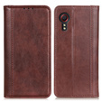 Etui do Samsung Galaxy Xcover 7, Wallet Litchi Leather, brązowe