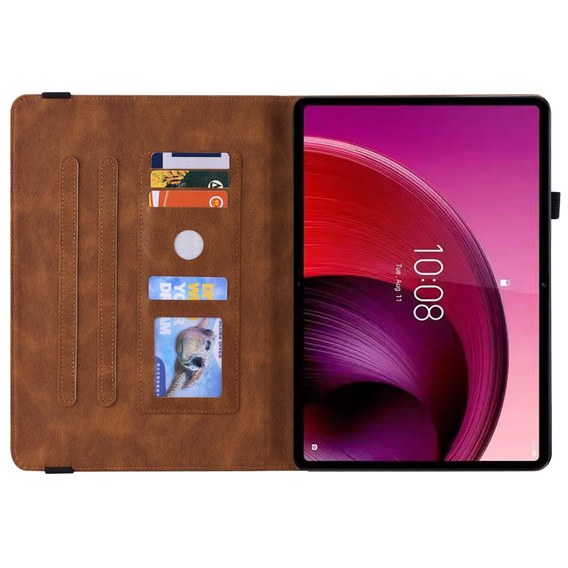 Etui do Lenovo Tab M11, Butterfly, brązowe