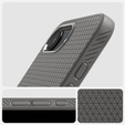 Etui Spigen Liquid Air do iPhone 16E – Marble Grey + Szkło Hartowane 9H