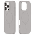 Etui do MagSafe ERBORD Silicone Mag Cover do iPhone 16 Pro Max, tytanowe + Szkło Hartowane 9H