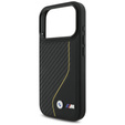 Oryginalne Etui BMW M Carbon Line & Logo MagSafe do iPhone 17 Pro – czarne / żółte