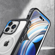 Etui do iPhone 15 Pro Max, Pancerne Full Protect 360° do MagSafe, szkło na ekran, czarne